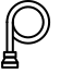 icono de manguera en blanco y negro 